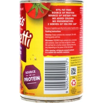 Watties Spaghetti with Sausages 420g