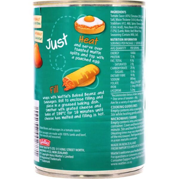 Watties Baked Beans & Sausages 420g