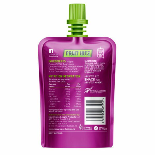 Fruit Hitz Puree Snack - Summer Berry Back
