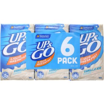 Sanitarium Up & Go Breakfast Drink Vanilla Ice 6pk
