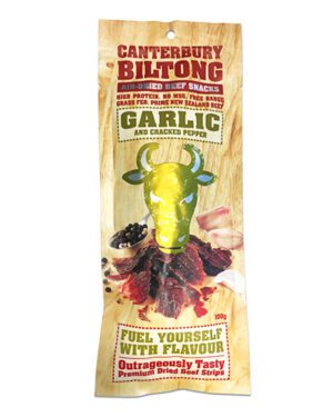 Canterbury Biltong (Jerky) Garlic & Cracked Pepper Flavour 100g