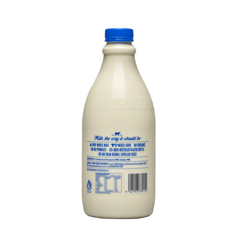 Lewis Road Creamery Organic Homogenised Milk 1.5L