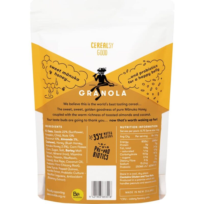Blue Frog Manuka Honey, Almond & Coconut Granola 350g