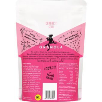 Blue Frog Raspberry, Vanilla & Chia Granola 350g