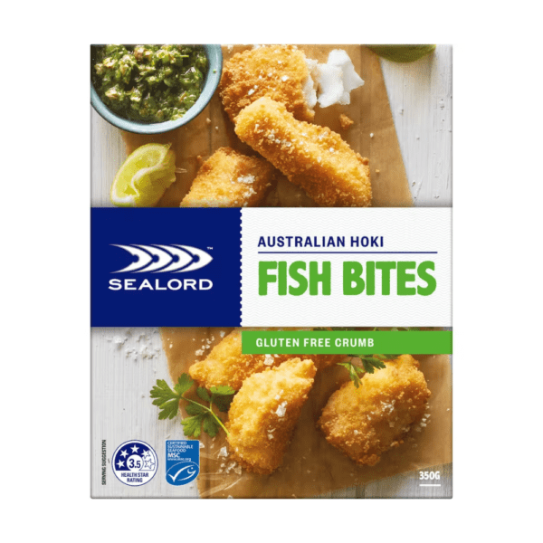 Sealord Gluten Free Hoki Fish Bites 350g