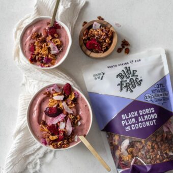 Blue Frog Black Doris Plum, Almond And Coconut 350g