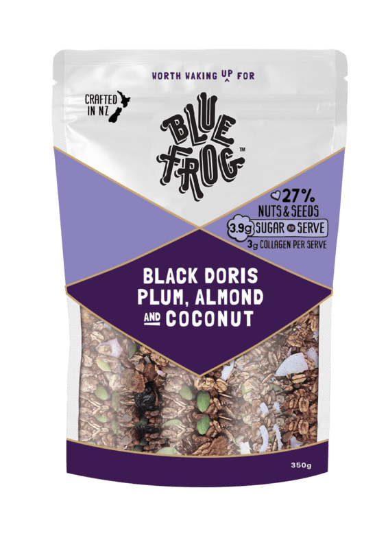 Blue Frog Black Doris Plum, Almond And Coconut 350g