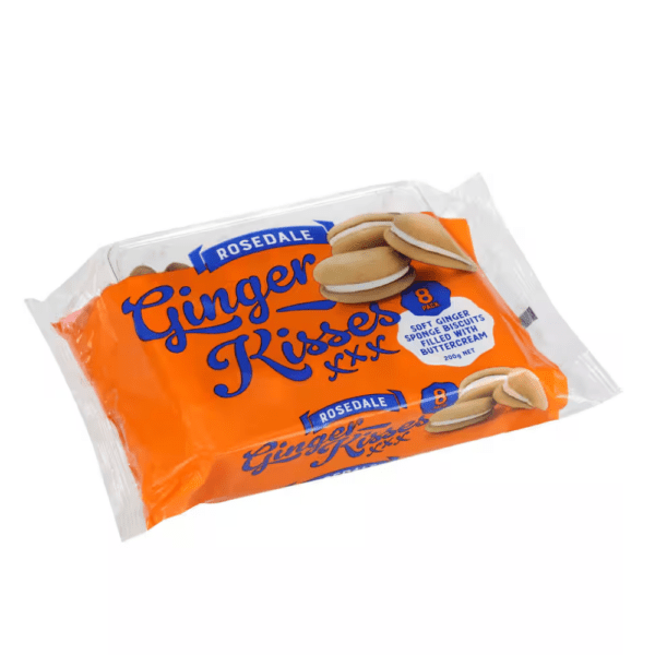 Rosedale Kisses Ginger 8x 200g Ingredients