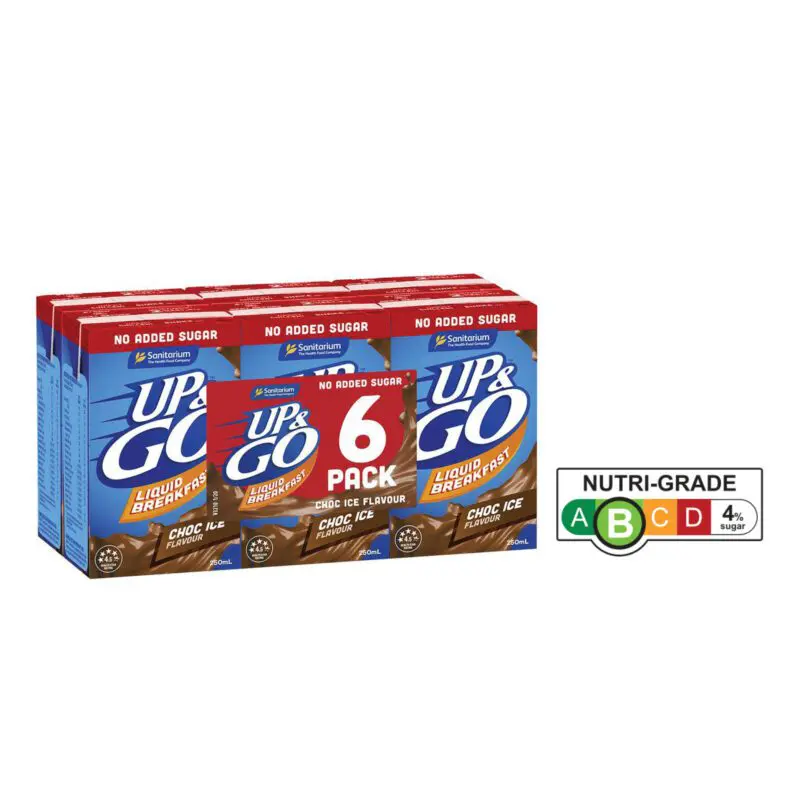 Sanitarium Up & Go Breakfast Drink Choc Ice No Added Sugar 6pk