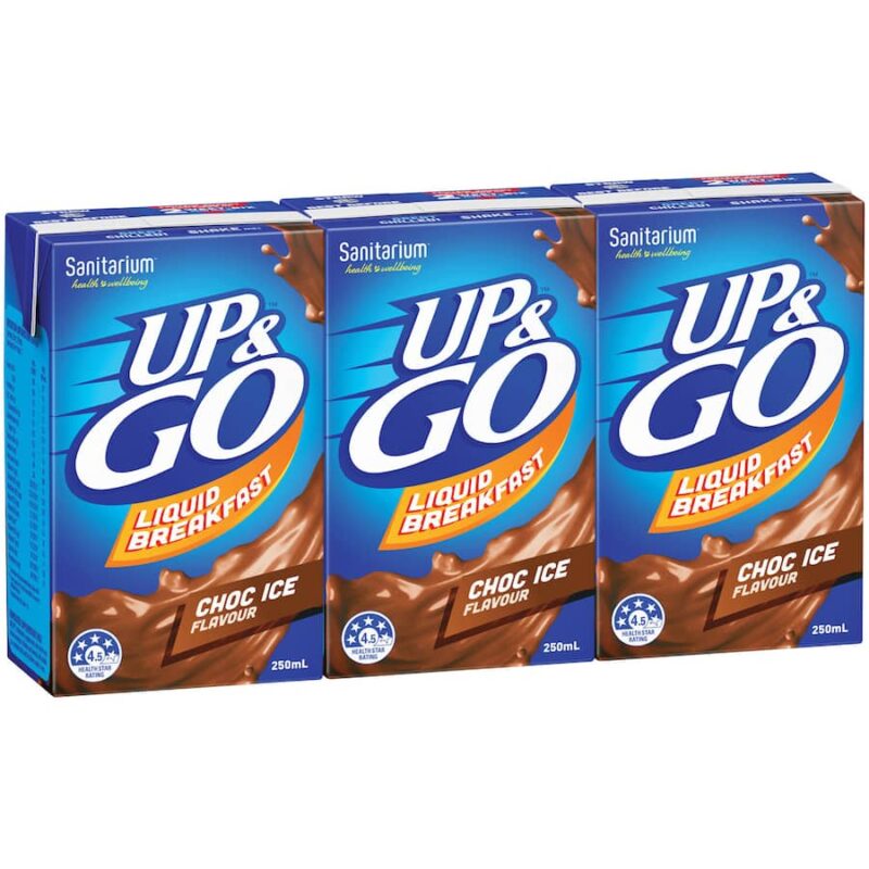 Sanitarium Up & Go Breakfast Drink Choc Ice 3 x 250ml Pack
