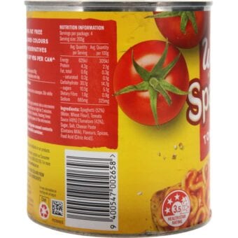 Watties Spaghetti In Tomato Sauce 820g