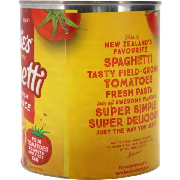 Watties Spaghetti In Tomato Sauce 820g