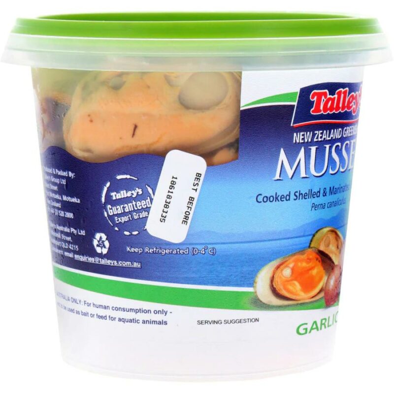 Talleys Mussels Cooked Garlic Marinated