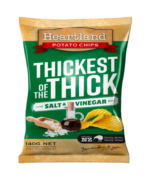 Heartland Salt & Vinegar Thickest of The Thick Potato Chips 140g