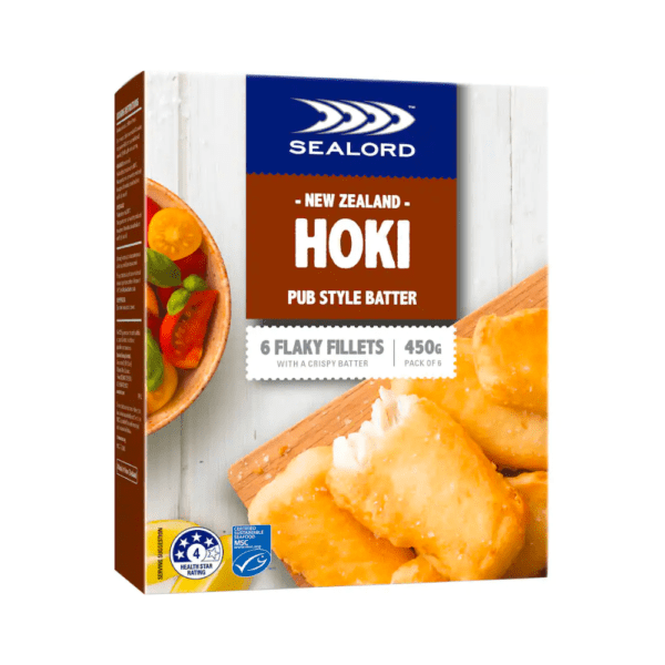 Sealord Fish Fillets Hoki In Pub Style Batter 450g