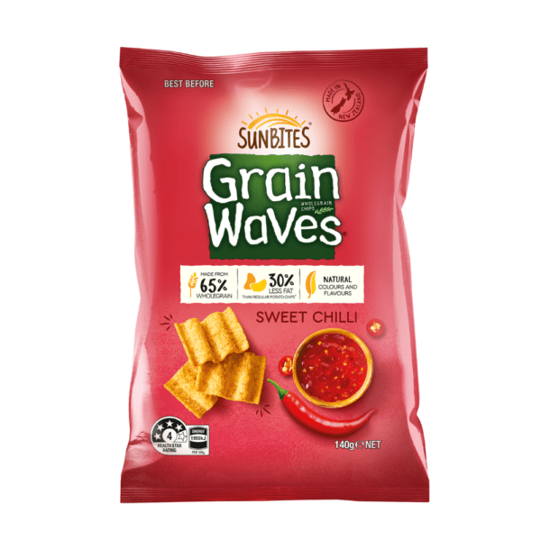 Sunbite Grain Waves Sweet Chilli 140g