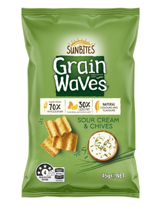Sunbites GrainWaves 45g Sour Cream Chives