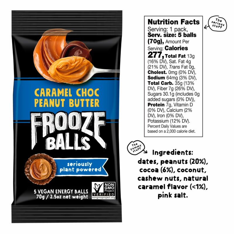 Frooze Balls Caramel Choc Peanut Butter 5 Ball Pack 70g