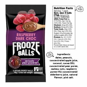 Frooze Balls Raspberry Dark Chocolate 5 Ball Pack 70g