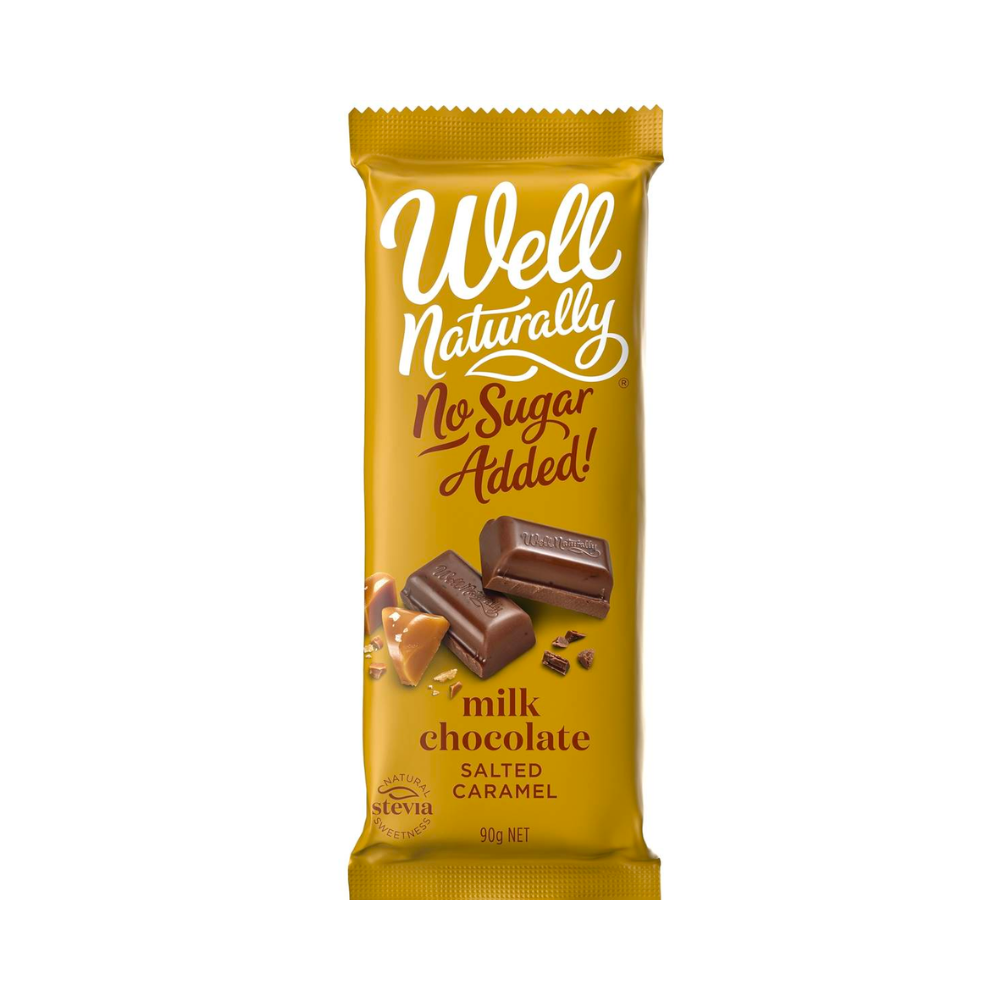 Well Naturally Milk Chocolate Salted Caramel 90g