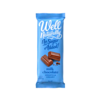 Well Naturally No Sugar Added Milk Chocolate 90g