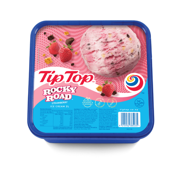 Tip Top Ice Cream Rocky Road Strawberry 2L