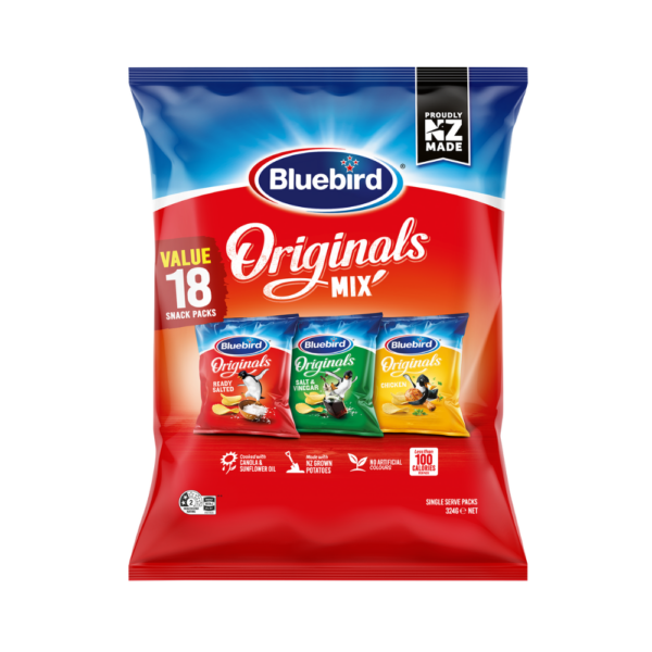 Bluebird Originals Multipack Chips Mix Combo 18pk 324g