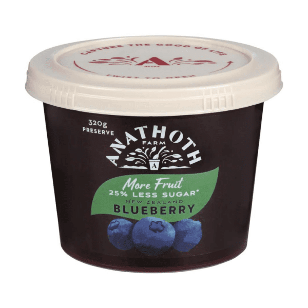 Anathoth Farm Blueberry 25% Less Sugar 320g
