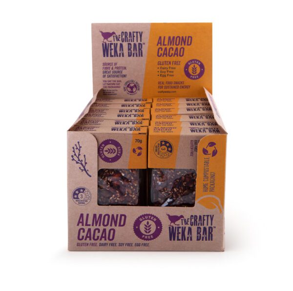 Crafty Weka Gluten Free Almond Cacao Bar Carton